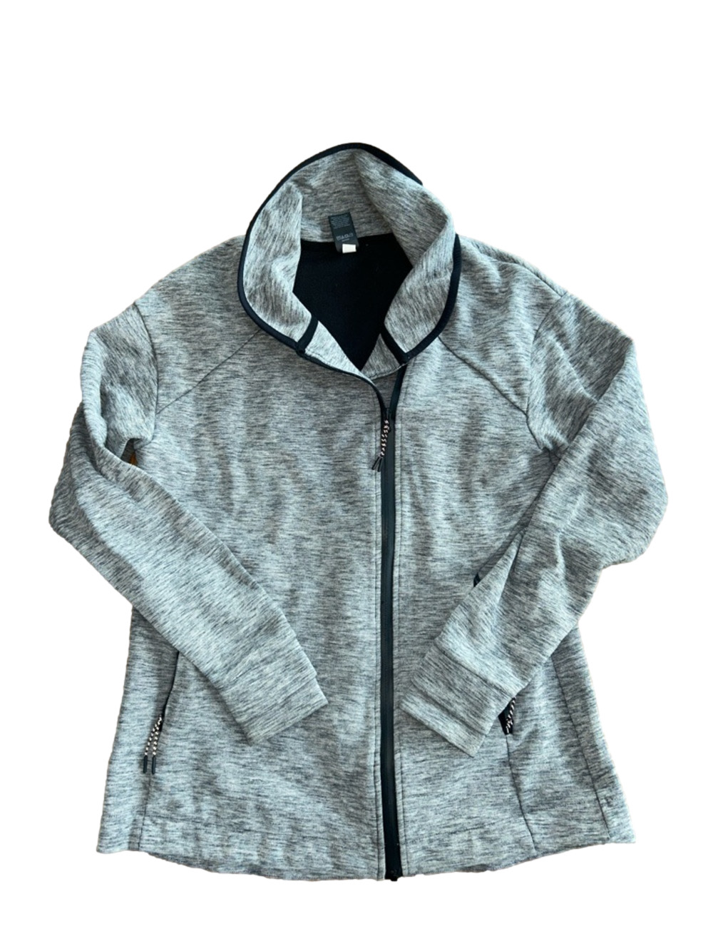 Champion: Heather Gray and Black Pullover Hoodie: Size Large